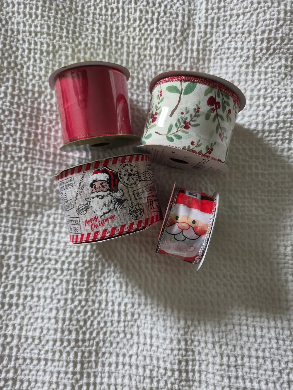 Holiday Wired Decorative Ribbon Set - Festive Christmas Wrap